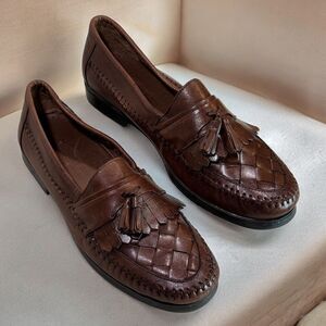 Hunter's Bay Kiltie Tassel Woven Leather Loafers Mens Size 10M